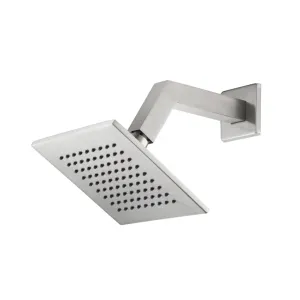 Universal Complete Rain Shower Head - Wall Mount - 6" Brass/Brushed Nickel