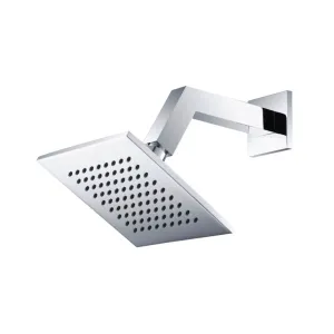 Universal Complete Rain Shower Head - Wall Mount - 6" Brass/Polished Chrome
