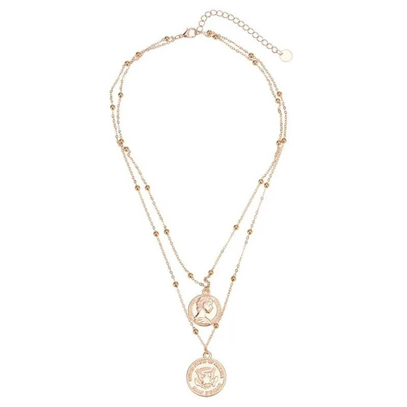 US Eagle Coin Classic Layered Necklace