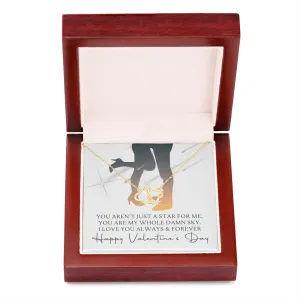Valentine's Gift For Her - Everlasting Gold Hearts Necklace