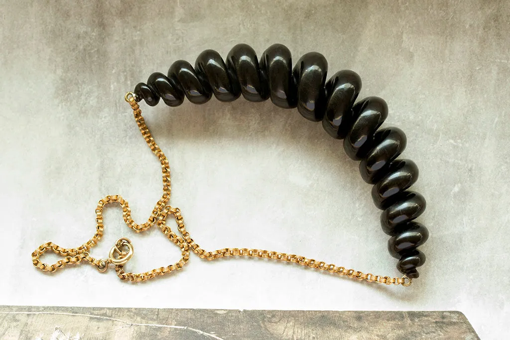 Victorian Piqué Swirl Necklace