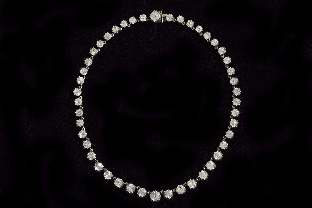 Victorian White Paste Rivière Necklace