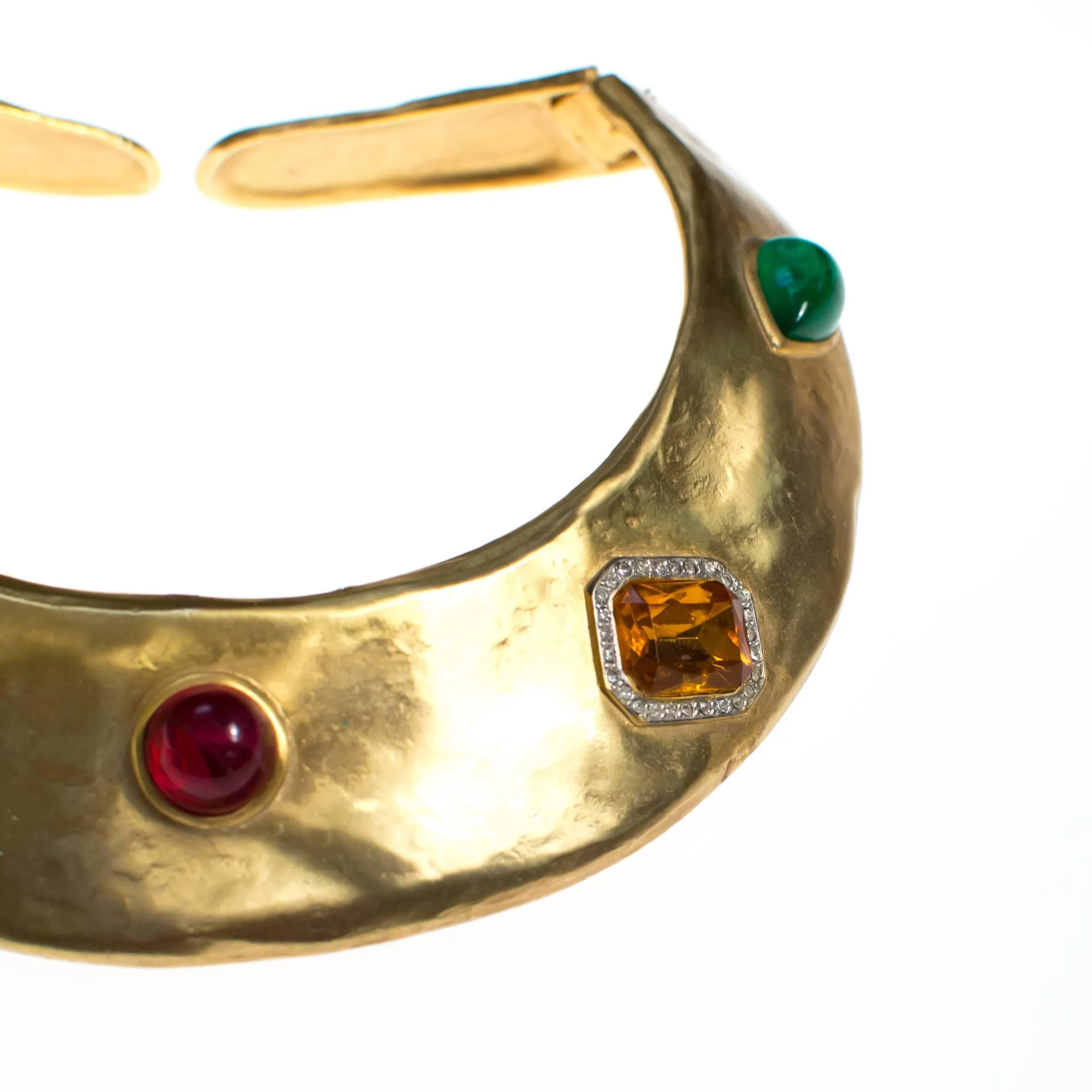 Vintage Gold Jewel Tone Statement Necklace