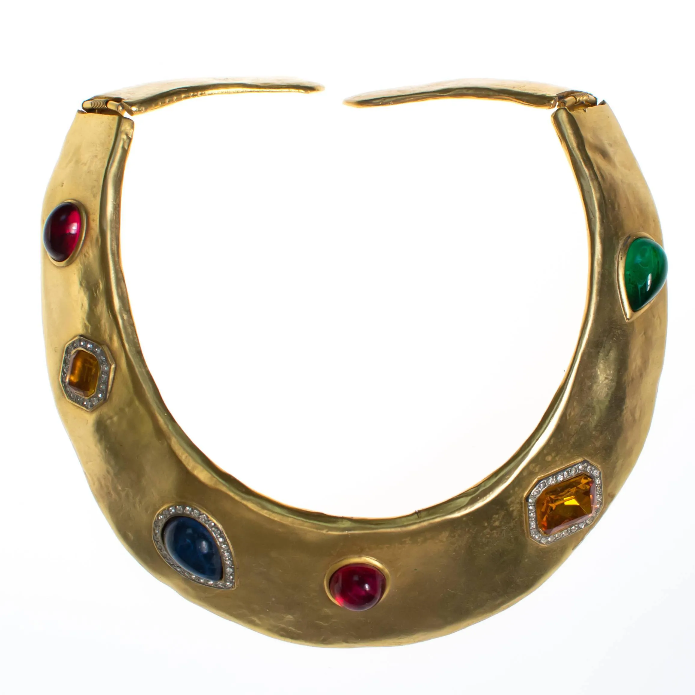 Vintage Gold Jewel Tone Statement Necklace