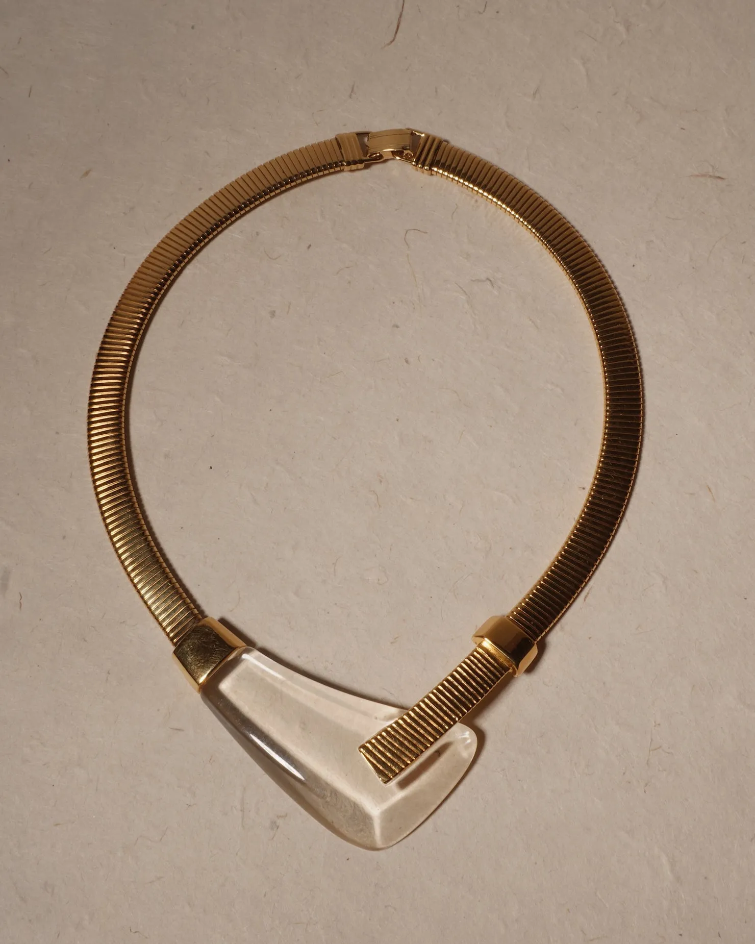 Vintage Lucite Omega Necklace