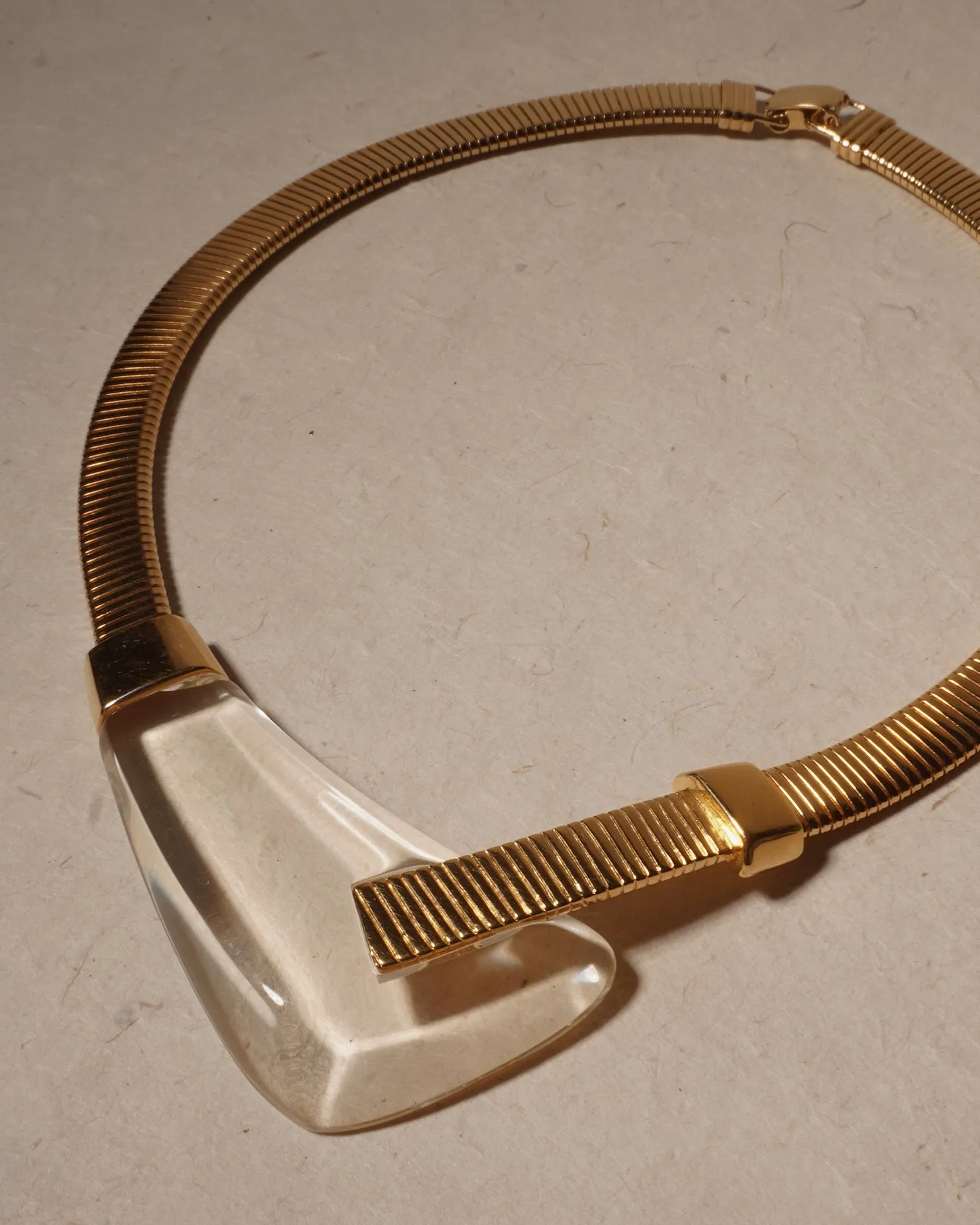 Vintage Lucite Omega Necklace