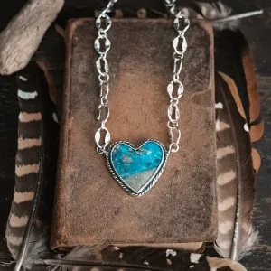 Warrior Heart Morenci Turquoise Necklace