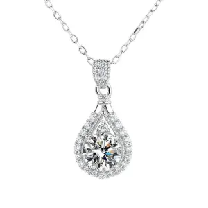 Water Drop Style Pouring Diamond Necklace