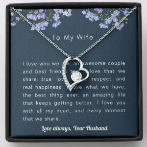 We are awesome together-Heart Necklace for Wife