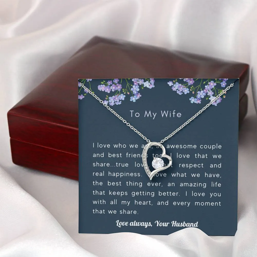 We are awesome together-Heart Necklace for Wife