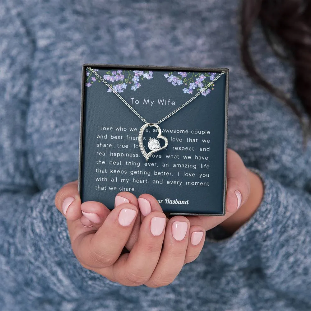 We are awesome together-Heart Necklace for Wife
