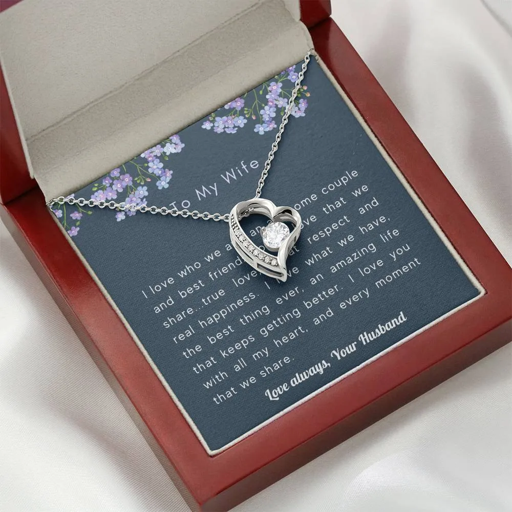 We are awesome together-Heart Necklace for Wife