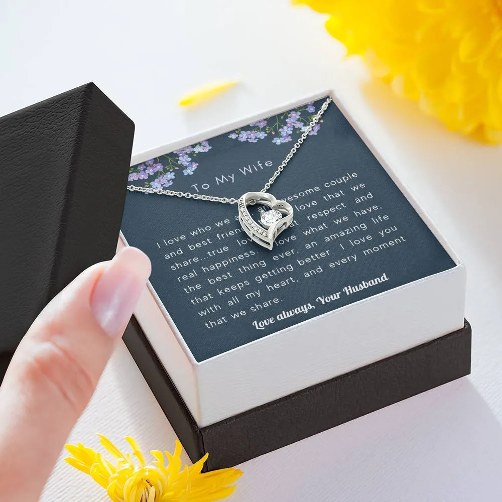 We are awesome together-Heart Necklace for Wife