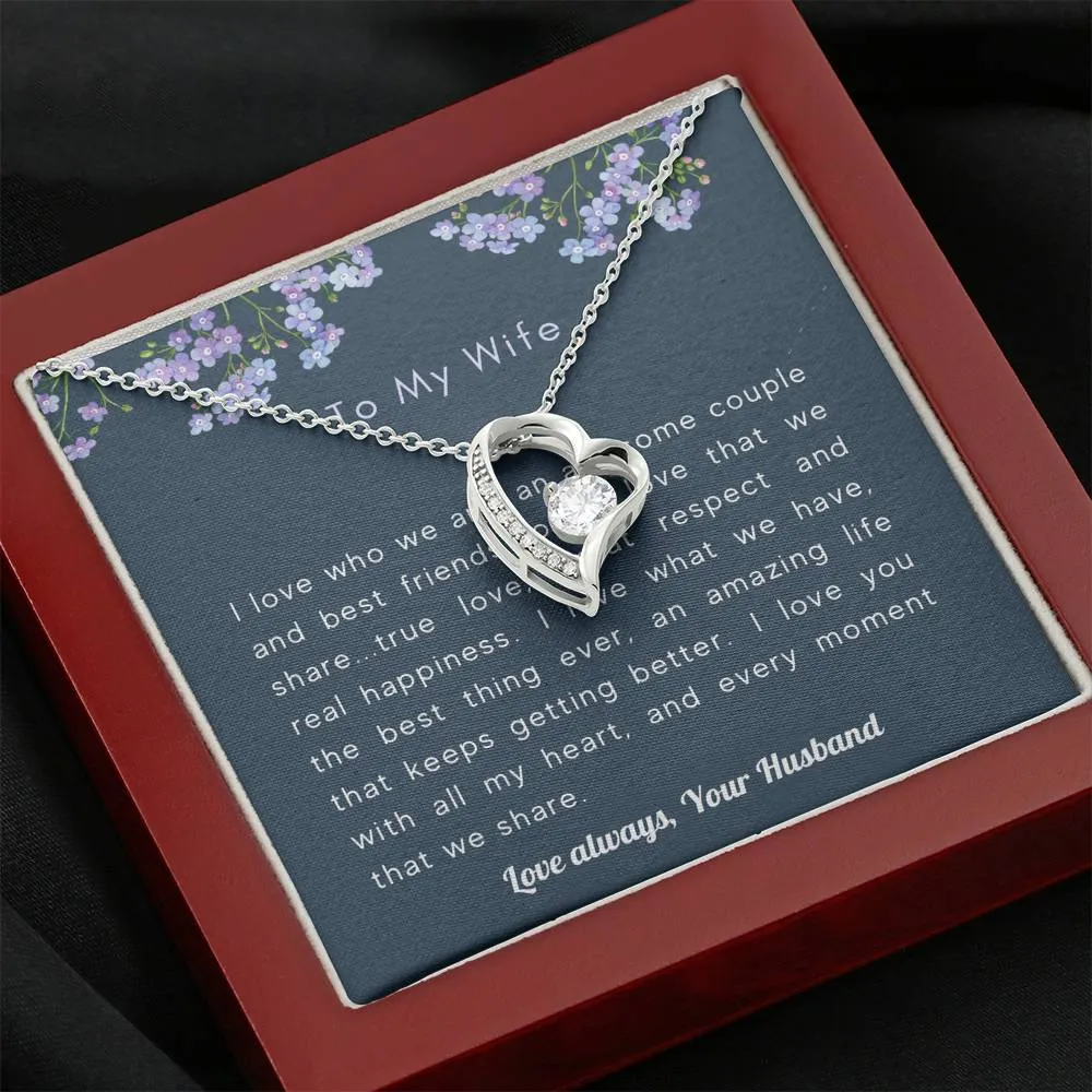 We are awesome together-Heart Necklace for Wife