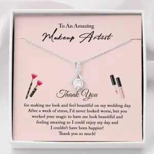 Wedding Makeup Artist Gift, Make up Artist Gift for Makeup Artist, Thank You from Bride, Petite Ribbon