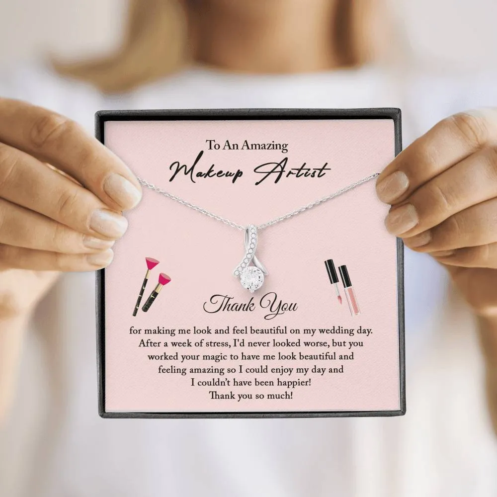 Wedding Makeup Artist Gift, Make up Artist Gift for Makeup Artist, Thank You from Bride, Petite Ribbon