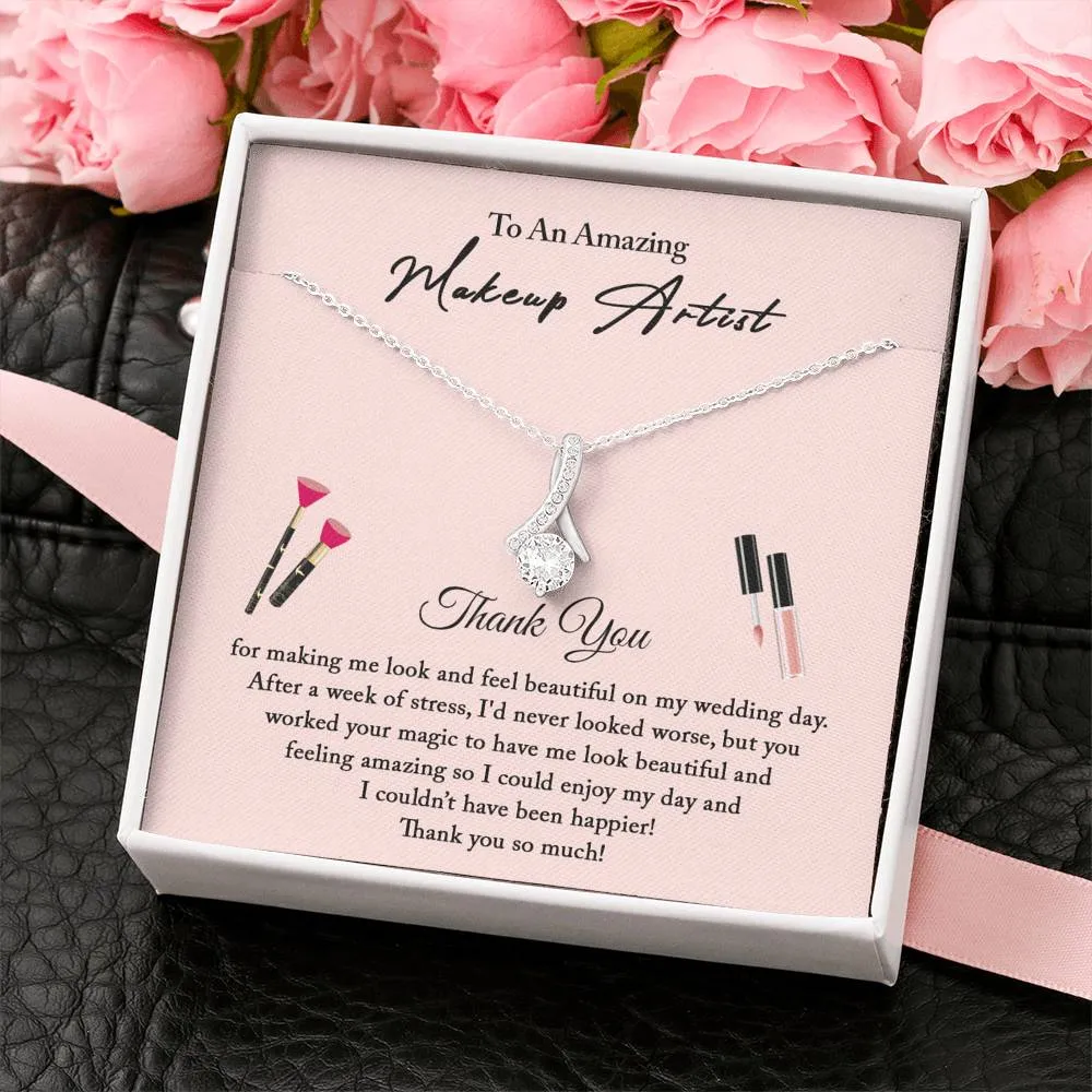 Wedding Makeup Artist Gift, Make up Artist Gift for Makeup Artist, Thank You from Bride, Petite Ribbon