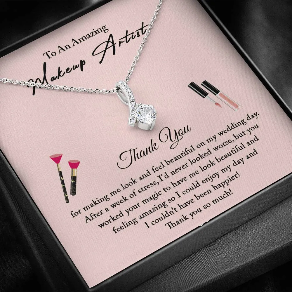 Wedding Makeup Artist Gift, Make up Artist Gift for Makeup Artist, Thank You from Bride, Petite Ribbon