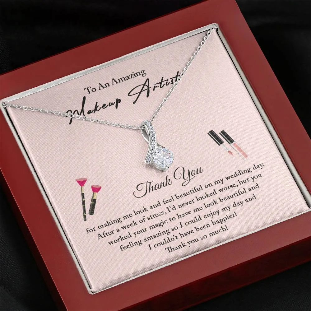Wedding Makeup Artist Gift, Make up Artist Gift for Makeup Artist, Thank You from Bride, Petite Ribbon