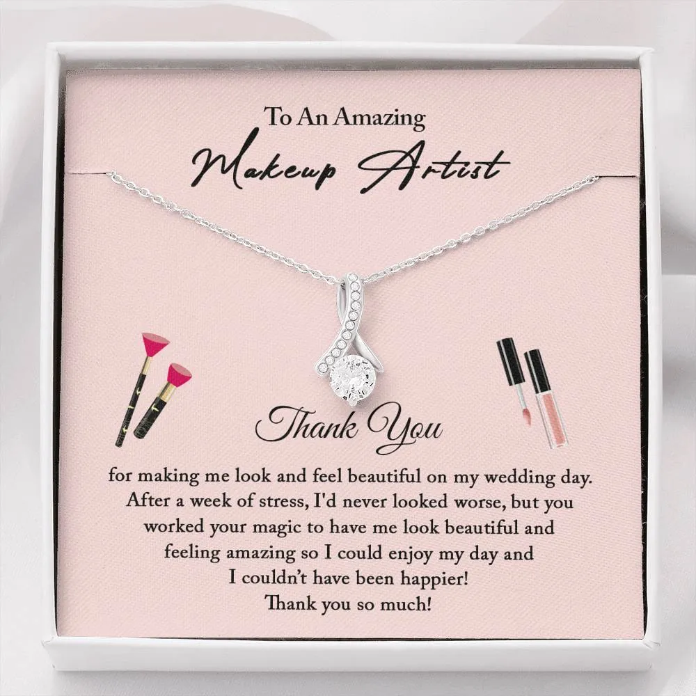 Wedding Makeup Artist Gift, Make up Artist Gift for Makeup Artist, Thank You from Bride, Petite Ribbon