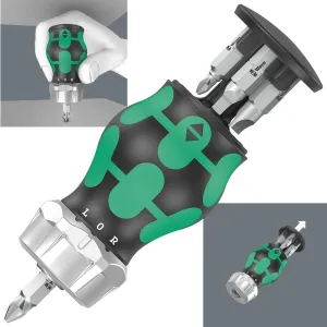 Wera Stubby Screwdriver Ratchet Function Kraftform Kompakt Magazine RA 4 6 Piece PH SL SQ