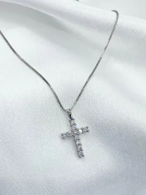 White Gold Cross Necklace