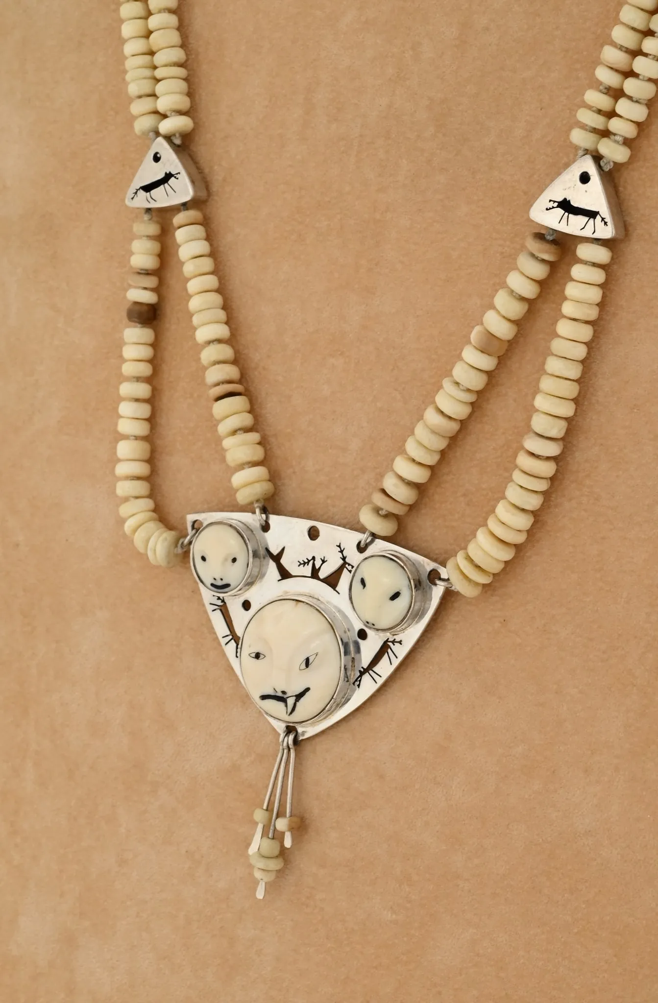 Wolf/Killer Whale Transformation Necklace by Denise Wallace