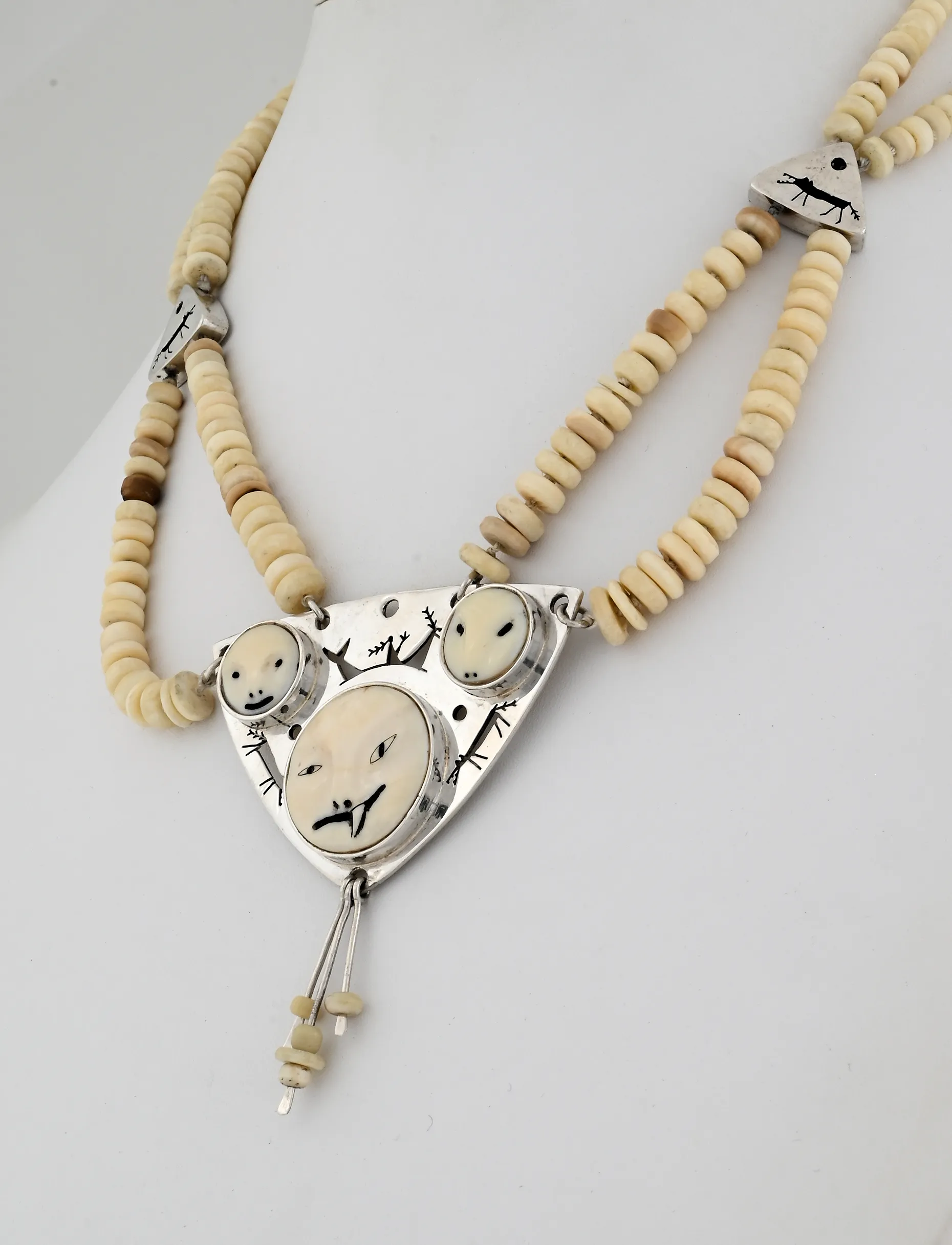 Wolf/Killer Whale Transformation Necklace by Denise Wallace