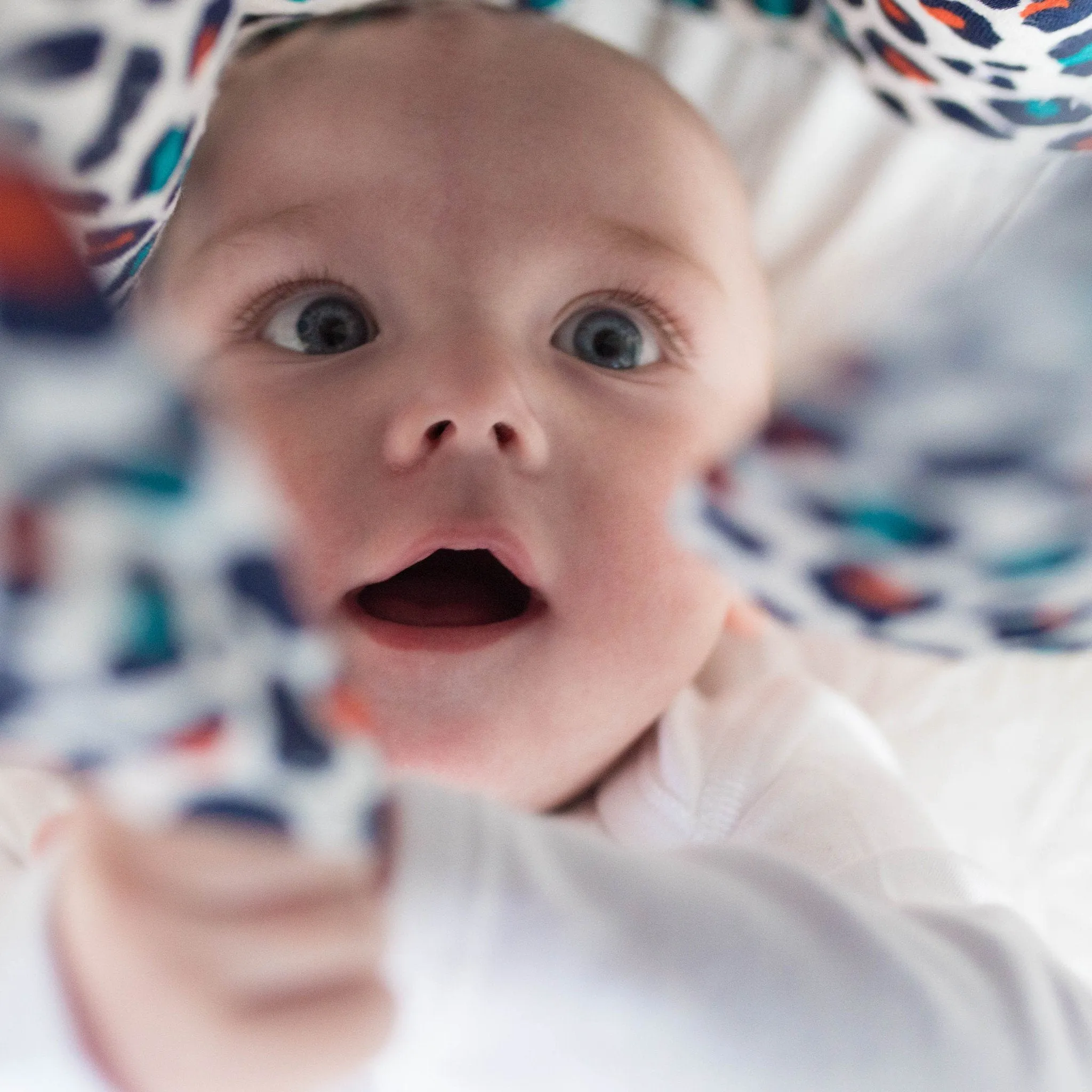 XL ORANGE LEOPARD MUSLIN - for 5  month old babies