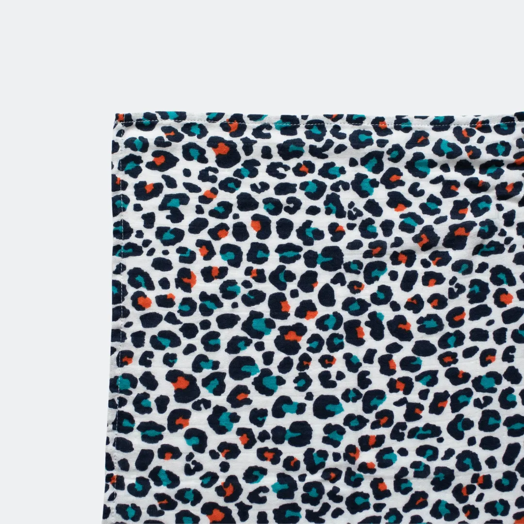 XL ORANGE LEOPARD MUSLIN - for 5  month old babies