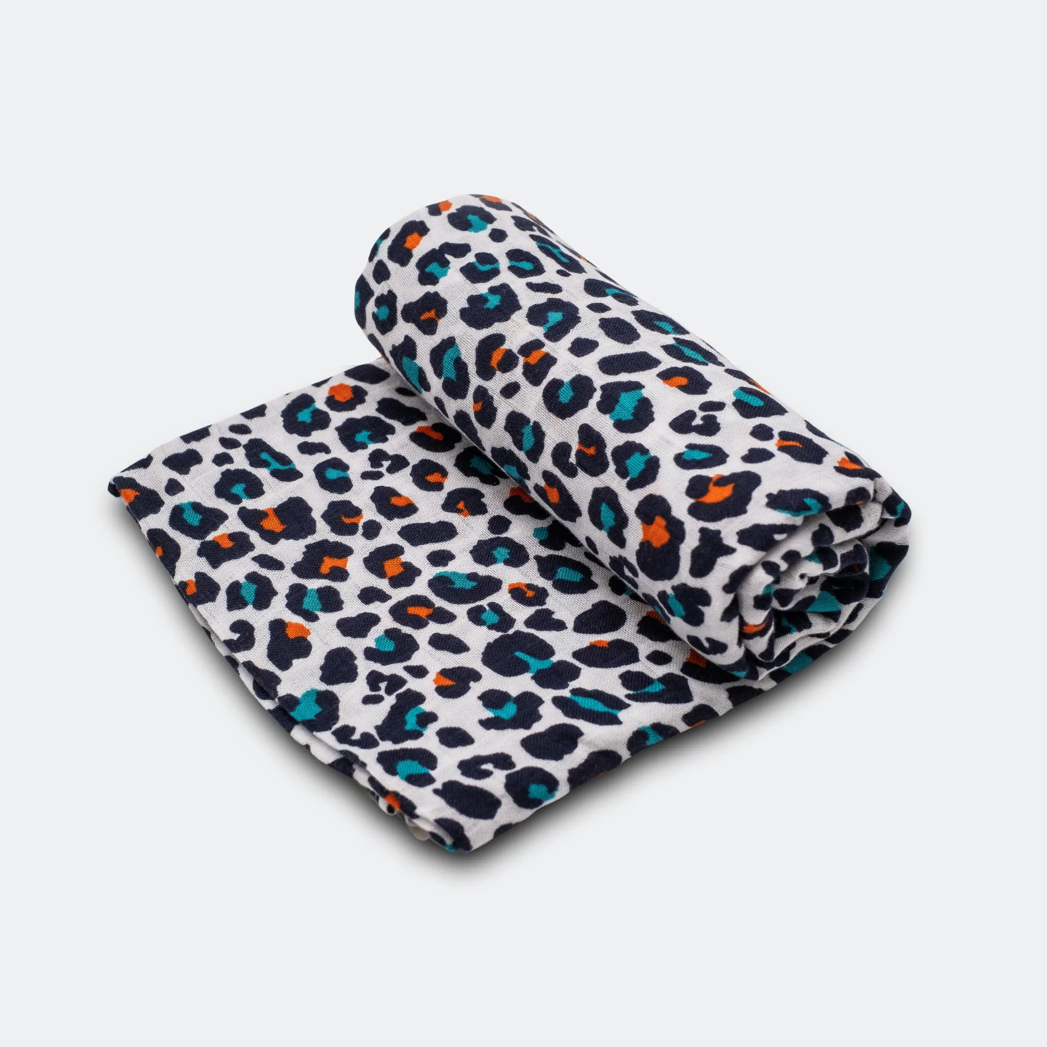 XL ORANGE LEOPARD MUSLIN - for 5  month old babies