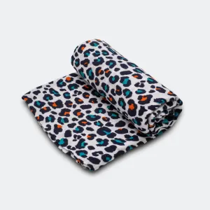 XL ORANGE LEOPARD MUSLIN - for 5  month old babies
