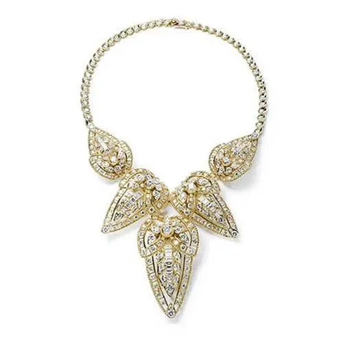 Yellow Gold 14K 60 Carats Small Sparkling Genuine Natural Earth Mined Diamonds Women Necklace