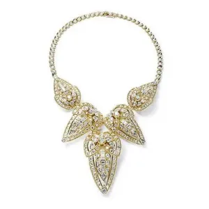 Yellow Gold 14K 60 Carats Small Sparkling Genuine Natural Earth Mined Diamonds Women Necklace