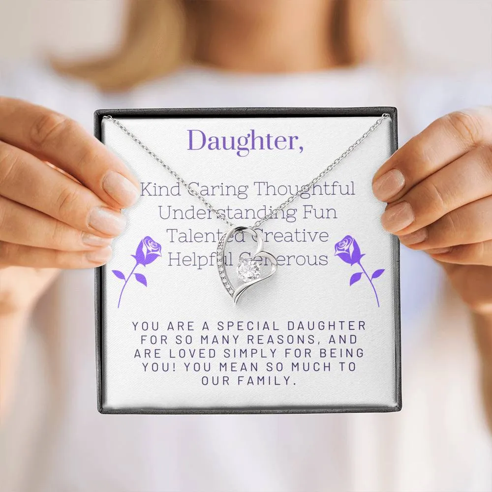 You are a special for so many reasons-Forever Love Heart Necklace for Daughter