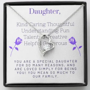 You are a special for so many reasons-Forever Love Heart Necklace for Daughter