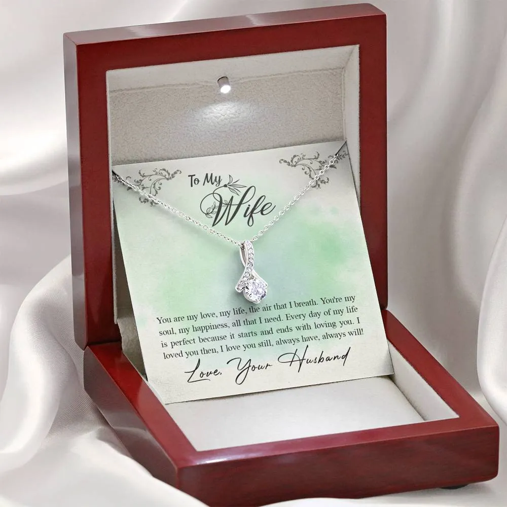 You are my happiness-Alluring Beauty Solitaire Necklace for Wife
