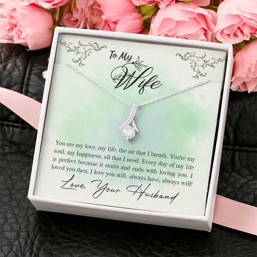 You are my happiness-Alluring Beauty Solitaire Necklace for Wife