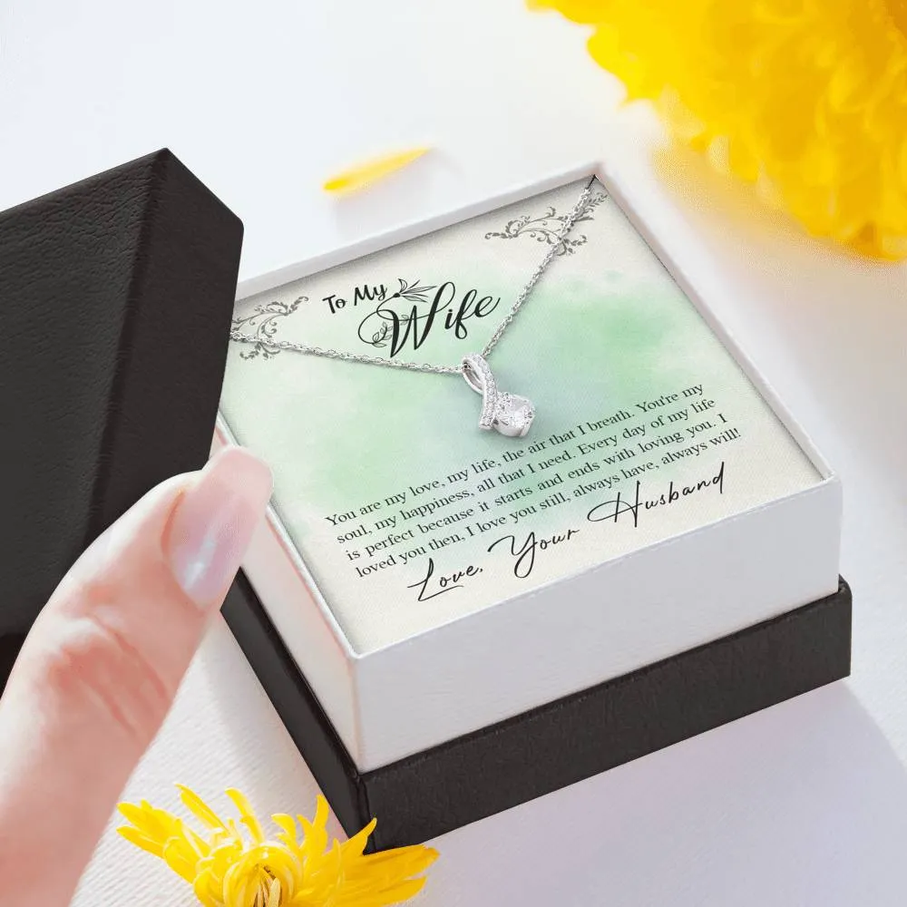 You are my happiness-Alluring Beauty Solitaire Necklace for Wife