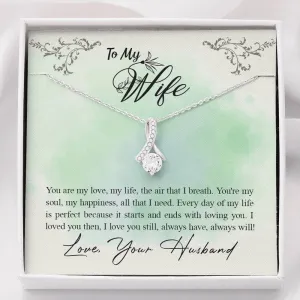 You are my happiness-Alluring Beauty Solitaire Necklace for Wife