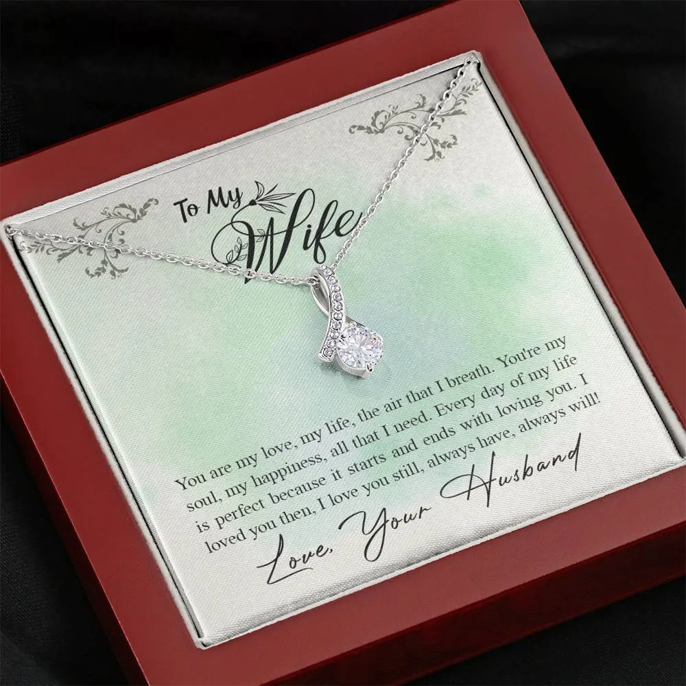 You are my happiness-Alluring Beauty Solitaire Necklace for Wife