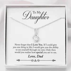 You are special to me-Alluring Beauty Solitaire Necklace for Daughter