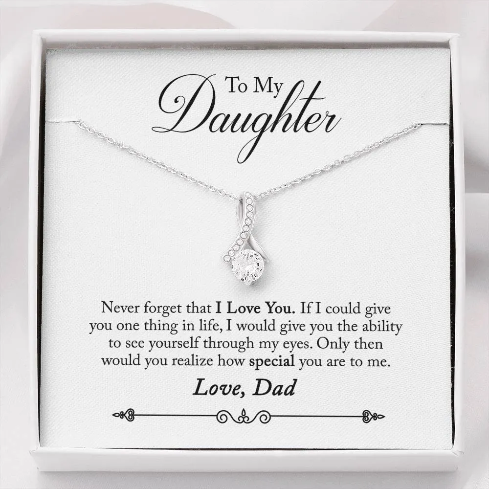 You are special to me-Alluring Beauty Solitaire Necklace for Daughter