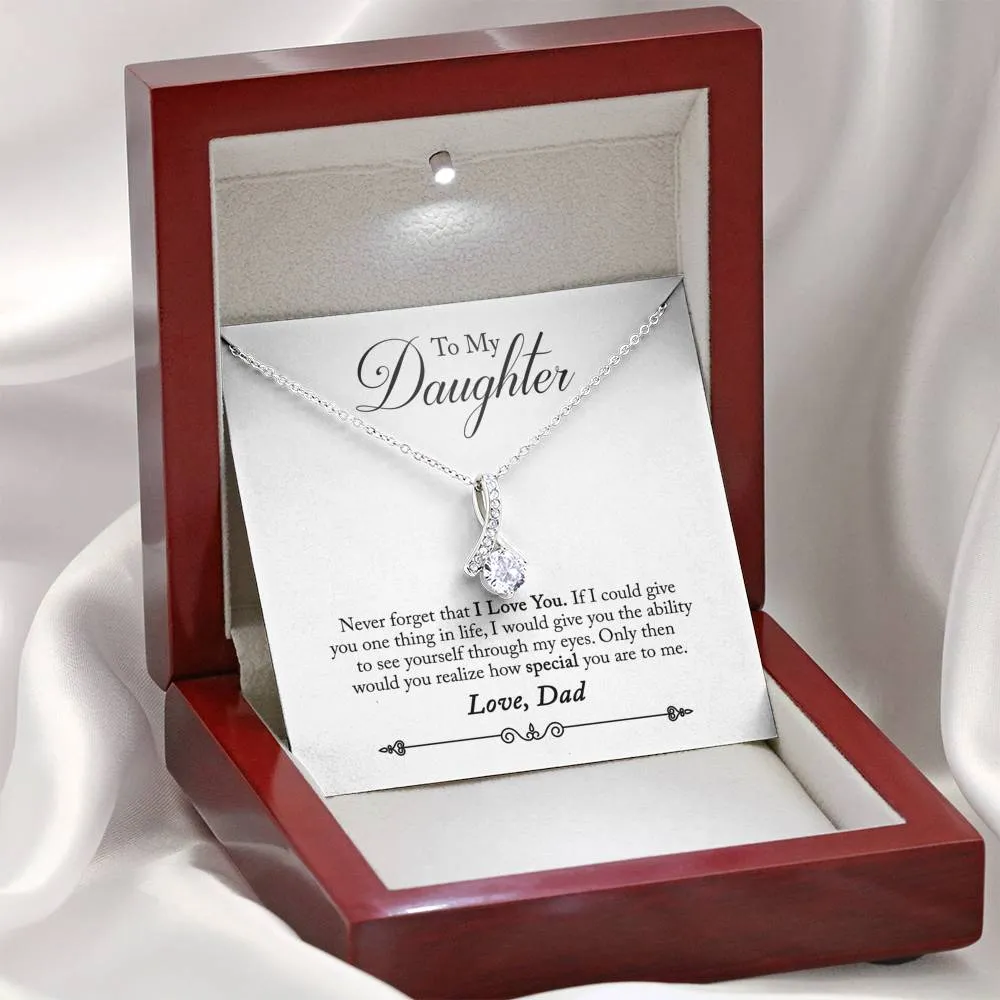You are special to me-Alluring Beauty Solitaire Necklace for Daughter