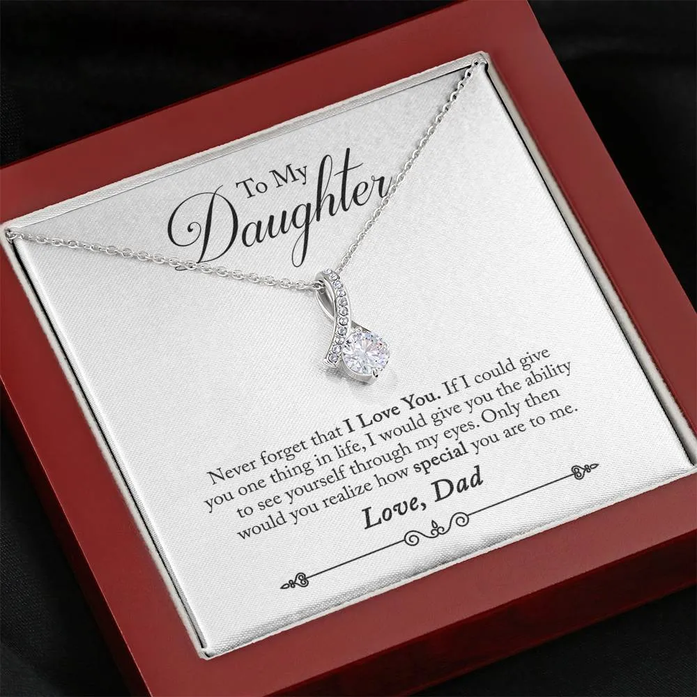 You are special to me-Alluring Beauty Solitaire Necklace for Daughter
