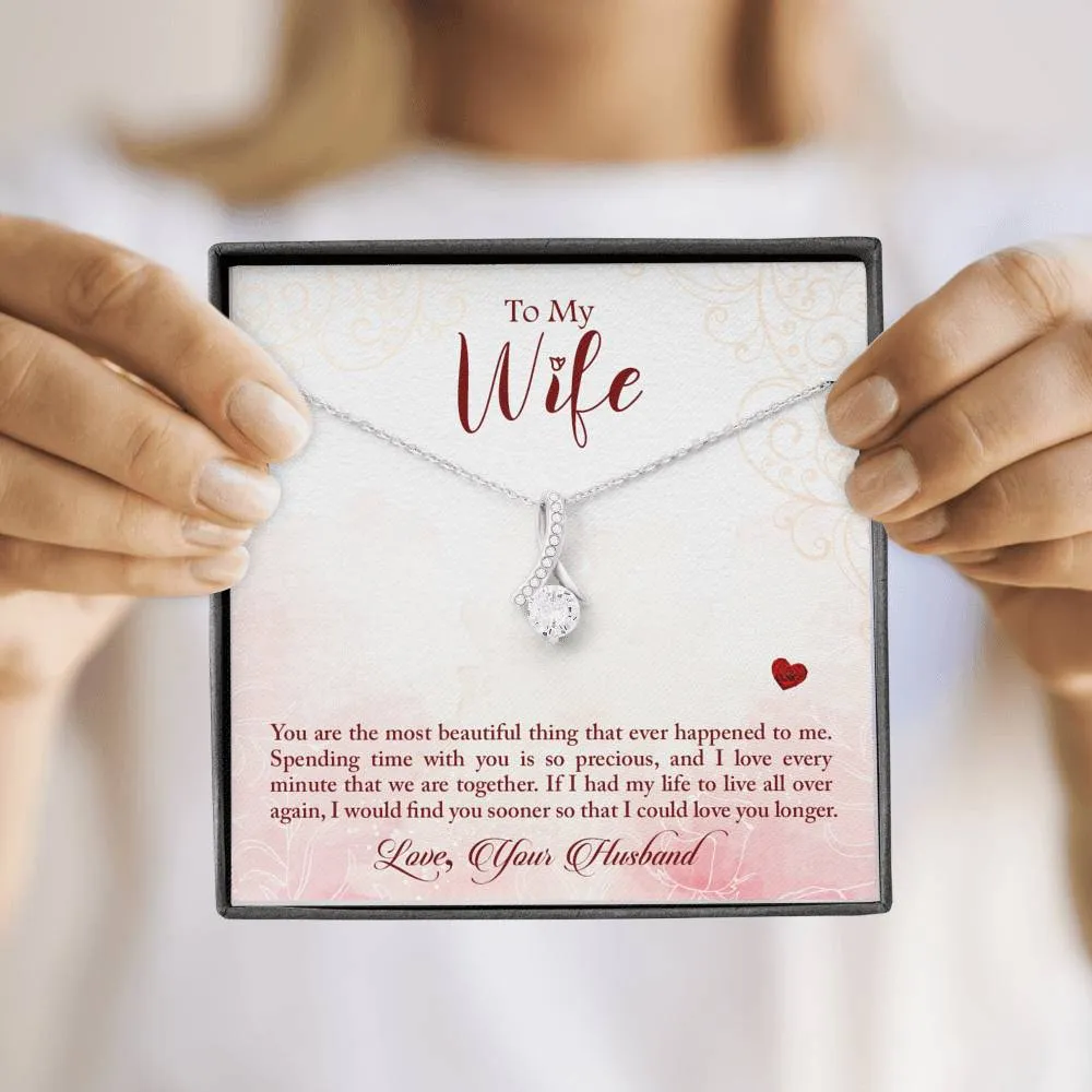 You are the most beautiful-Solitaire Necklace for Wife