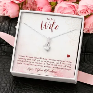 You are the most beautiful-Solitaire Necklace for Wife