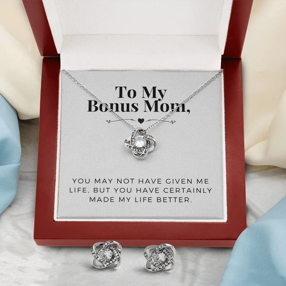 You made my life better-Love Knot Jewelry Set for Bonus Mom