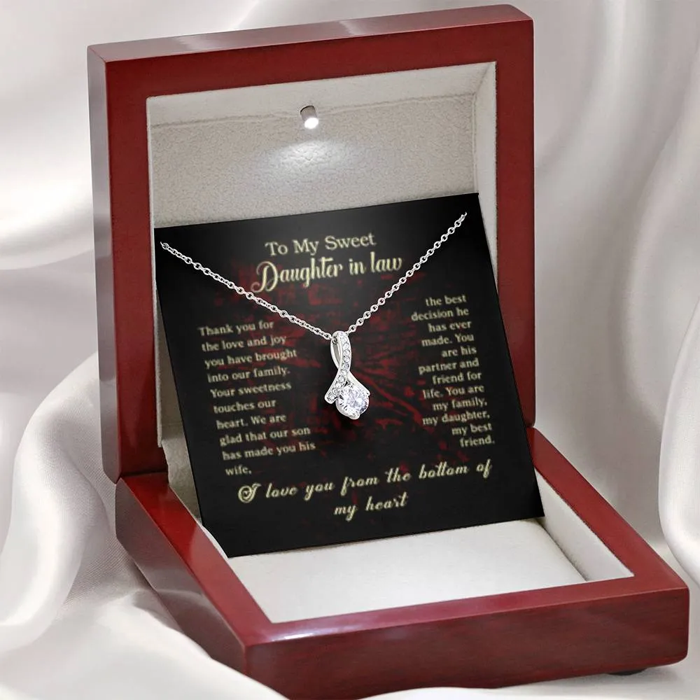 You’re his best decision-Alluring Beauty Solitaire Necklace for Daughter In Law