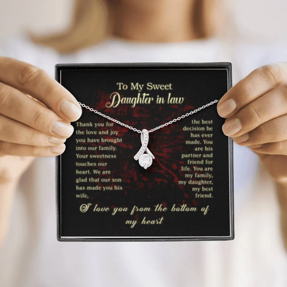 You’re his best decision-Alluring Beauty Solitaire Necklace for Daughter In Law
